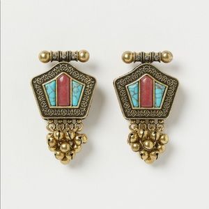 H&M SABYASACHI LARGE BELL DECORATED EARRINGS